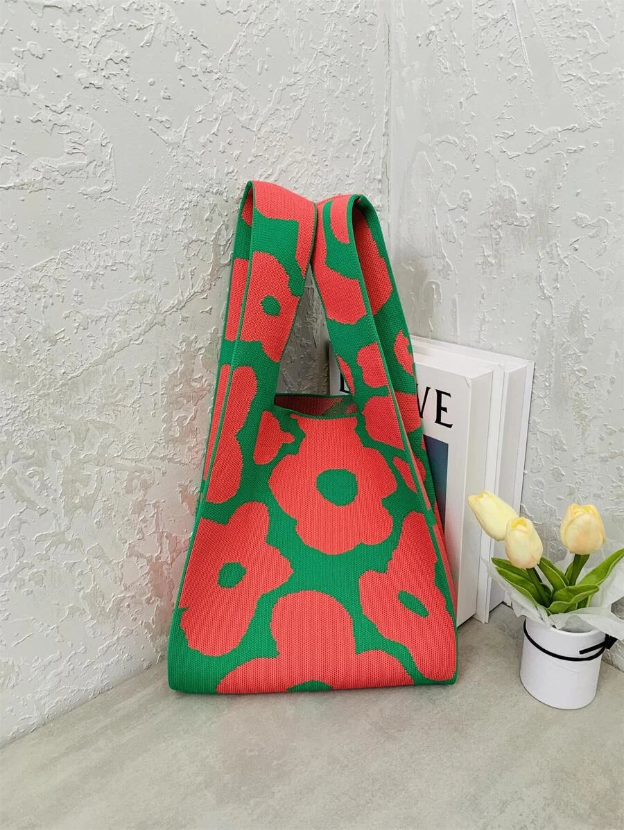 Crochet Tote Bag Multi Floral