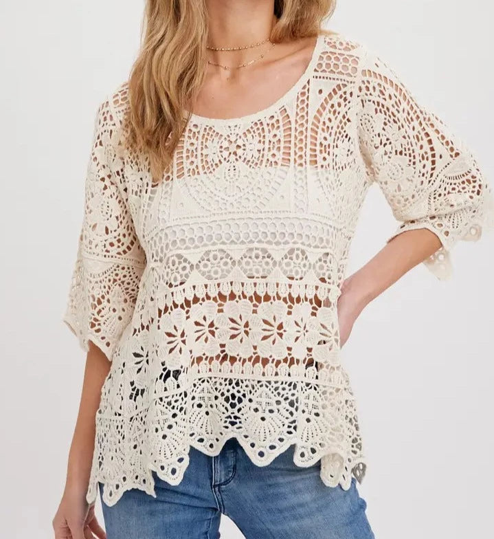 Crochet Hi lo Hem Top