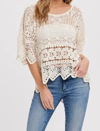 Crochet Hi lo Hem Top