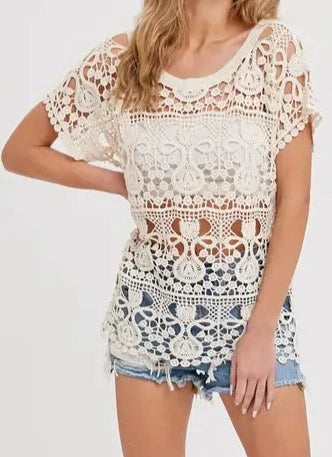 Crochet Scoop Neck Top