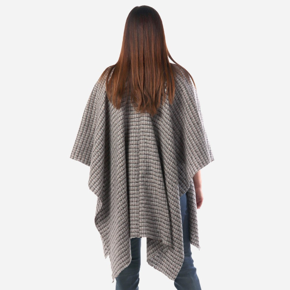 Plaid Woven Ruana