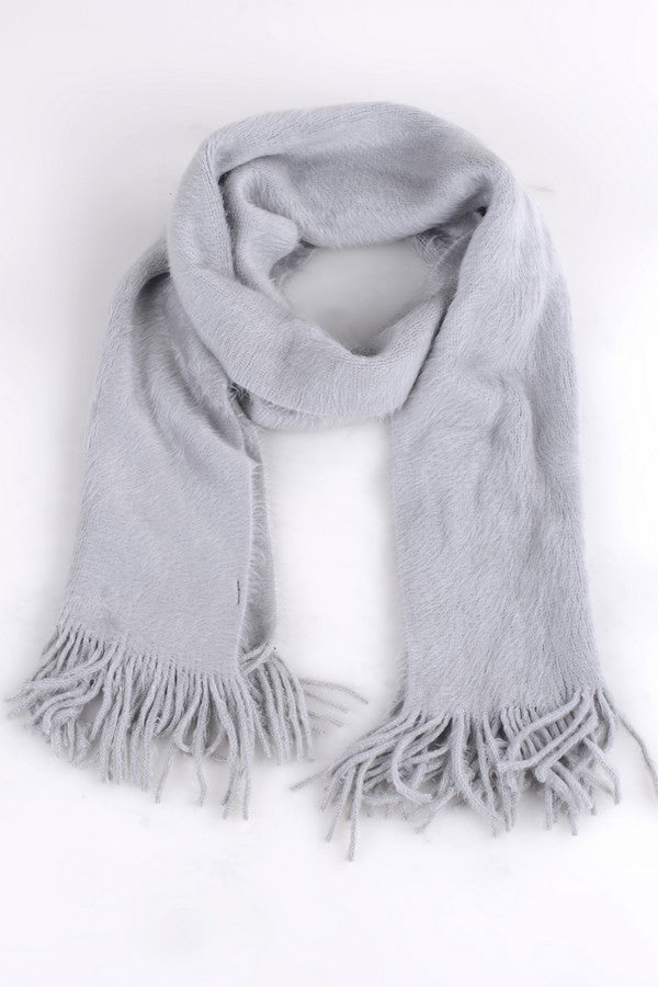 Fuzzy Scarf Gray