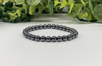 Hematite Stretchable Bracelet 6mm Beads