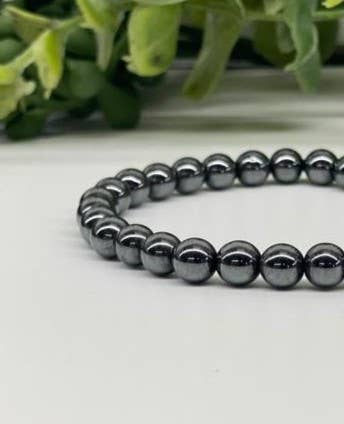 Hematite Stretchable Bracelet 6mm Beads