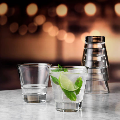 Libbey Endeavor Stacking Double Old Fashioned Glasses, 12 ounce, Set of 12