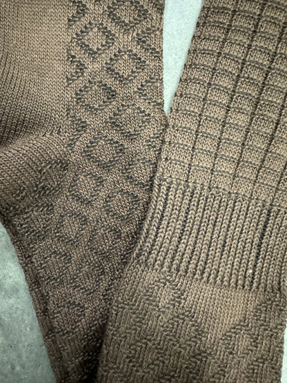 Thigh high knitted sock