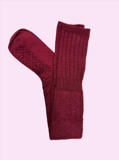 Thigh high knitted sock