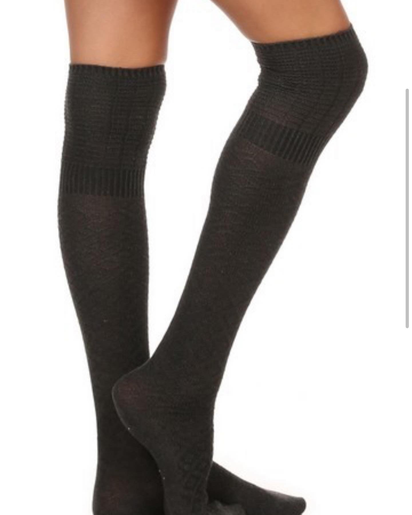 Thigh high knitted sock
