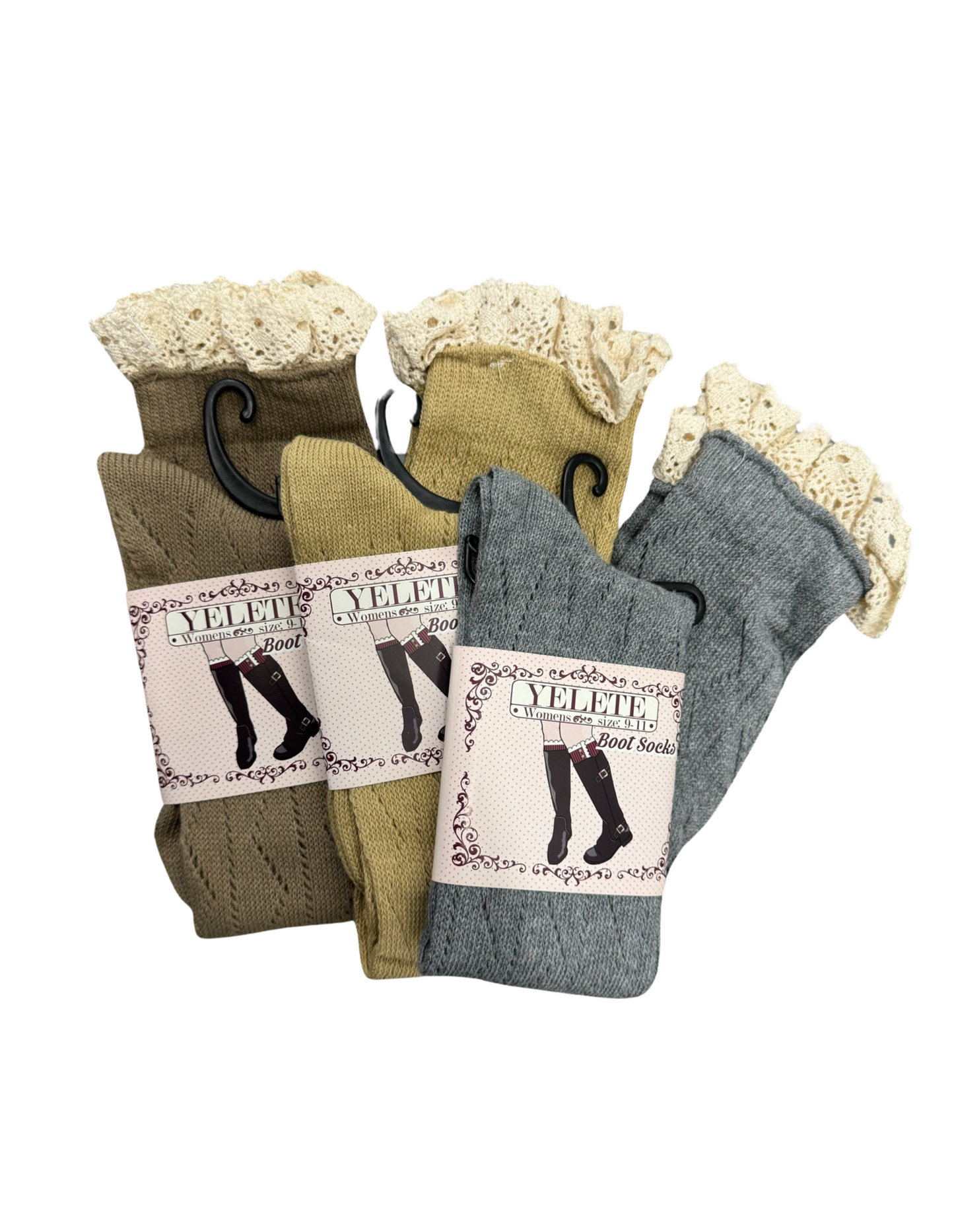 Ric-Rack Knee High Sock Three Pack 1