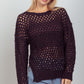 VERY J Openwork Slit Knit Cover Up