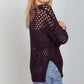 VERY J Openwork Slit Knit Cover Up