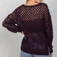 VERY J Openwork Slit Knit Cover Up