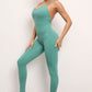 Crisscross Spaghetti Strap Active Jumpsuit