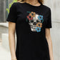 Simply Love Full Size Flower Skull Graphic Cotton Tee