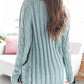 Cable-Knit Buttoned Cardigan with Pockets