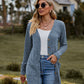 Ribbed Button-UP Cardigan with Pockets