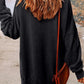Sequin Nutcracker Long Sleeve Slit Sweatshirt