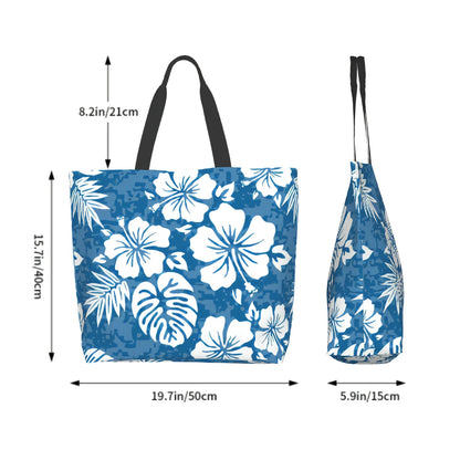 Hawaiian Flowers Printed Tote