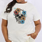 Simply Love Full Size Flower Skull Graphic Cotton Tee