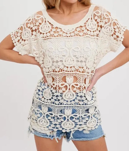 Crochet Scoop Neck Top
