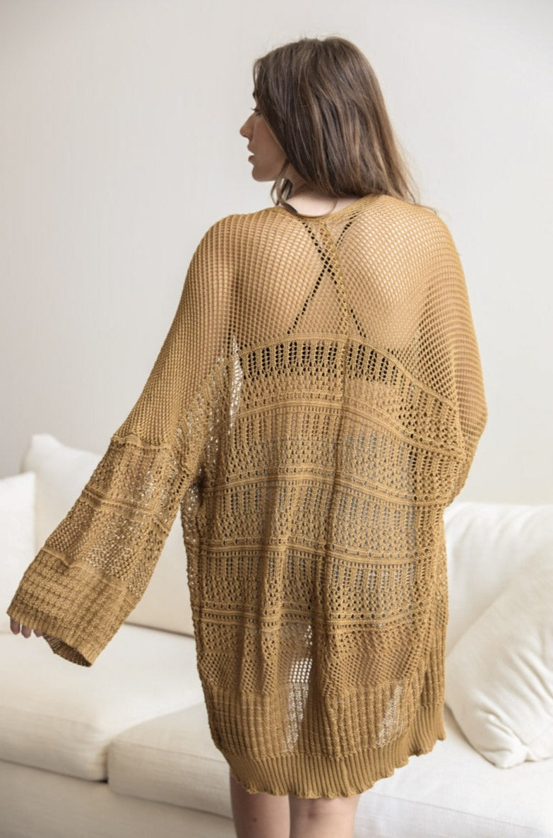 Knit Netted Cardigan