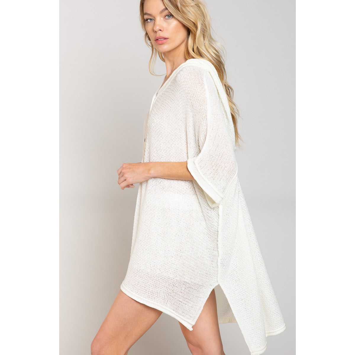 Hooded Poncho Coverup