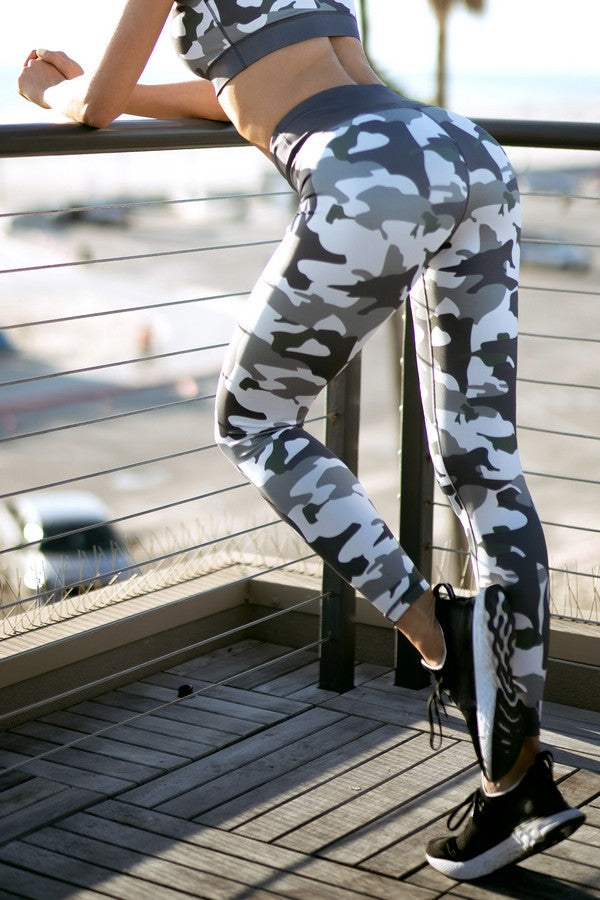 Leggings High Waist Light Camo Tri blend Soft