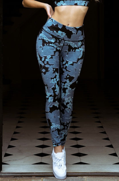 Floral Leggings Tri-Blend Material